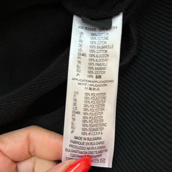 Diesel Black Graphic Sweatshirt | Size XL | Red & White Accents | 100% Cotton | - Picture 8 of 9